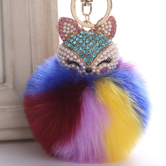 Cute Nation Accessories - NEW Cute Fox Pom Pom Handbag Charm / Keychain 13